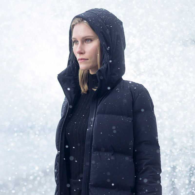 UBR Womens Infinity Down Coat in Black