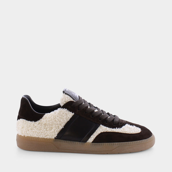 KENNEL & SCHMENGER Pop Suede Sneakers in Dark Brown/Cream