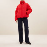 BY-BAR Joy Puffa Jacket in Poppy Red