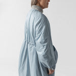MARFA STANCE Parachute Quilted Parka in Glacier Blue /White/Dove Grey