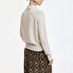 ESSENTIEL ANTWERP Kasa Tie Neck Jumper with Beads in Off White