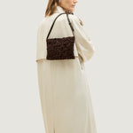 NAGHEDI Soho Crossbody Nest Weave Bag in Chocolate