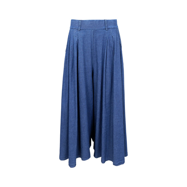 BLACK COLOUR BCHermione Split Skirt in Denim Blue