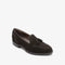 LOAKE Brunel Tassel Suede Loafers in Dark Brown