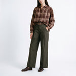 ARTLOVE Olerie Check Loose Fit Shirt in Brown