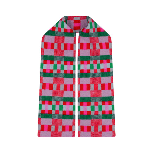 QUINTON & CHADWICK Brushed Block Scarf  in Hyper Nature
