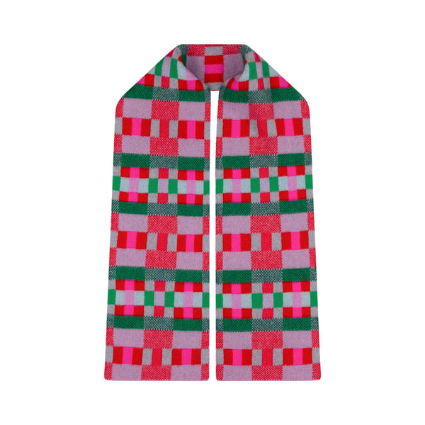 QUINTON & CHADWICK Brushed Block Scarf  in Hyper Nature