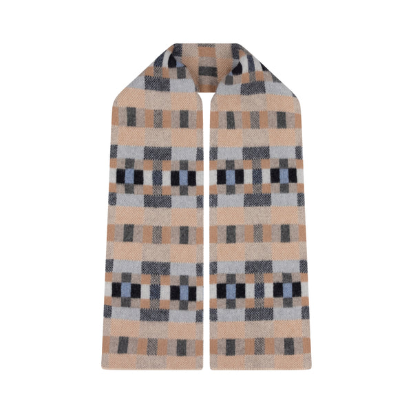 QUINTON & CHADWICK Brushed Block Scarf in Fossil