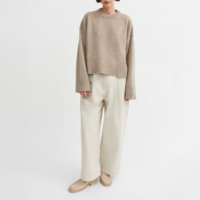 SKALL Campa Jumper in Light Brown Mouline