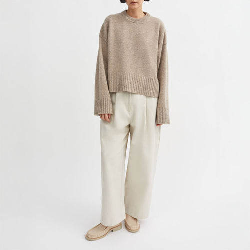 SKALL Campa Jumper in Light Brown Mouline