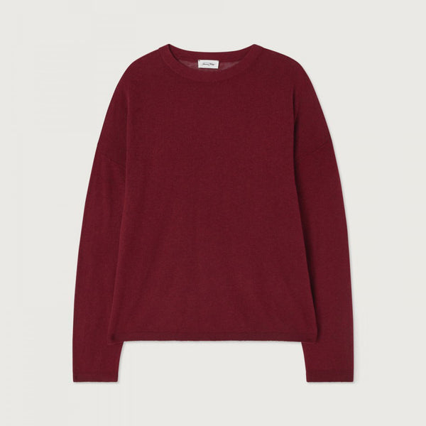 AMERICAN VINTAGE Toima High Neck Lightweight Jumper in Acerola Melange
