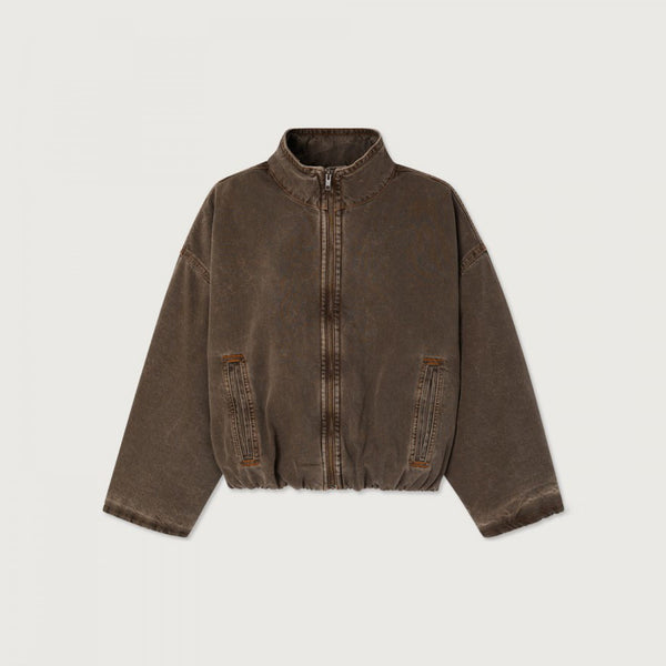 AMERICAN VINTAGE Oshow-B Bomber Jacket in Stone Brown