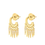 TALIS CHAINS Spike Drop Earrings in Cubic Zirconia