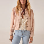 MAISON HOTEL Edgard Linen Jacket in Antique Blush