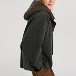 TINSELS Friends Polaire Detachable Hood Jacket in Anthracite