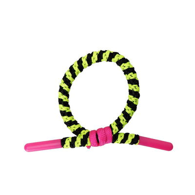 BLACK COLOUR Drew Elastic in Neon Green with Pink Bead