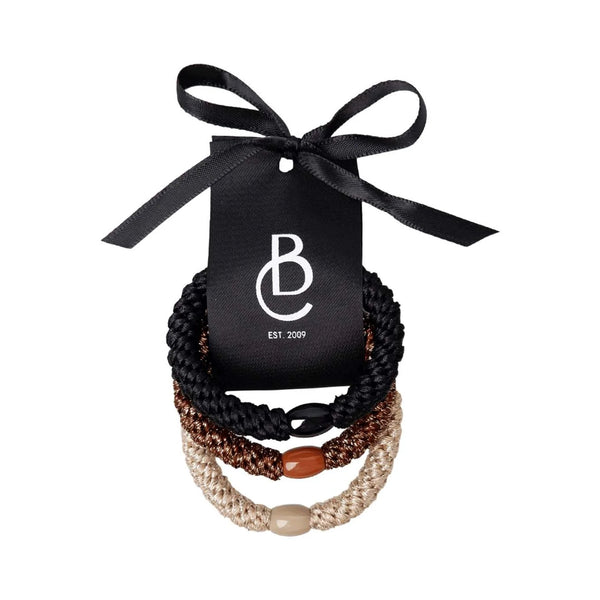 BLACK COLOUR BCKally 3-Pack Hair Elastics in Basic Mix