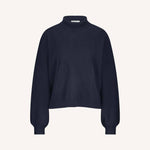 BY-BAR Sammie Merino Wool Roll Neck Jumper in Midnight