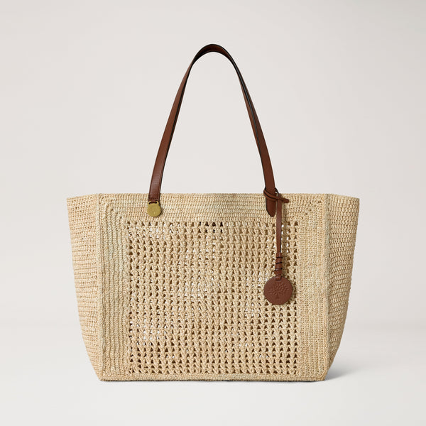 MULBERRY Crochet Tote  in Natural Crochet Raffia