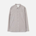 UNIVERSAL WORKS Patched Queens Cotton Shirt in Brown