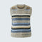 OUI Stripe Knitted Tank in Light Brown/Blue