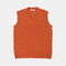 EDMMOND STUDIOS Paris V Neck Wool Mix Vest in Plain Orange
