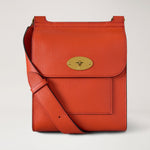 MULBERRY Small Antony Small Classic Grain Messenger in Coral Orange