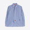 VILAGALLO Effie Stripe Shirt with Tie in Blue