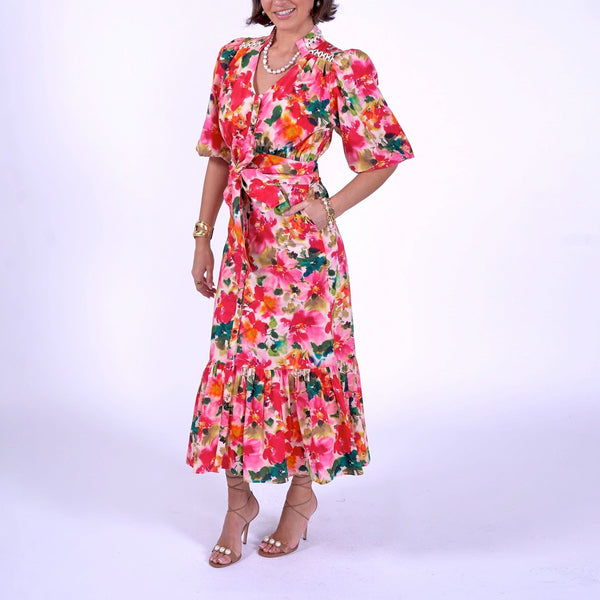 NEW DAY ORIGINALS Follow Your Heart Cotton Poplin Dress in Summer Bouquet
