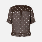 BAUM UND PFERDGARTEN Madicen Blouse in Coffee Bean Dots