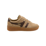 GOLA Grandslam Suede Trainers in Light Caramel/Dark Brown/Gum