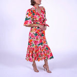 NEW DAY ORIGINALS Follow Your Heart Cotton Poplin Dress in Summer Bouquet