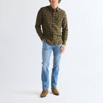 WRANGLER Western Check Shirt in Olive Night