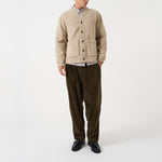 UNIVERSAL WORKS Advance Wool Fleece Cardigan in Fawn