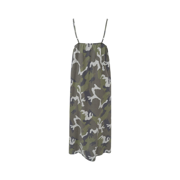 BLACK COLOUR BCMinna Maxi Strap Dress in Camoflage