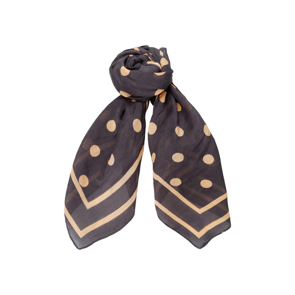 BLACK COLOUR BCJude Dotted Mini Scarf in Coffee