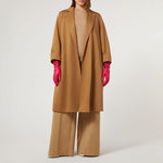 MARINA RINALDI Candido Water-Repellent Gabardine Trench Coat in Camel