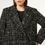 MARINA RINALDI Saggina Check Blazer in Black