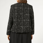 MARINA RINALDI Saggina Check Blazer in Black