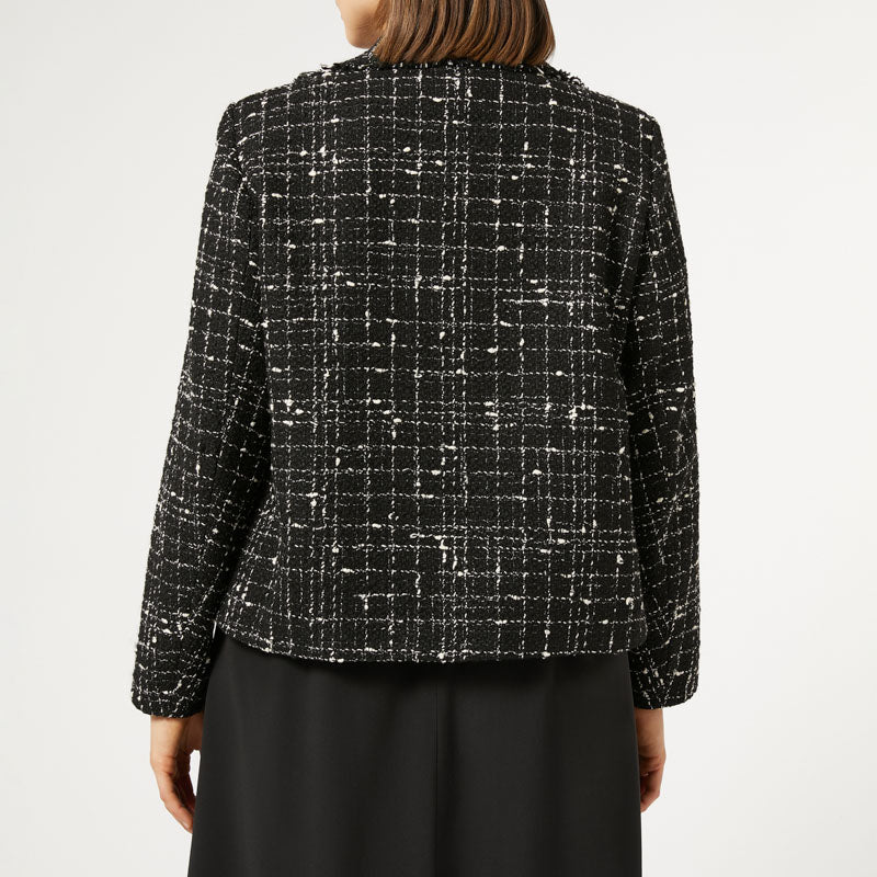 MARINA RINALDI Saggina Check Blazer in Black