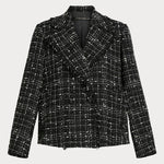 MARINA RINALDI Saggina Check Blazer in Black