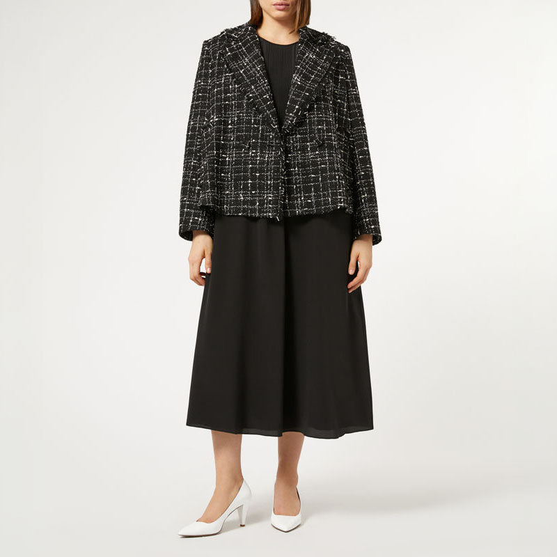 MARINA RINALDI Saggina Check Blazer in Black