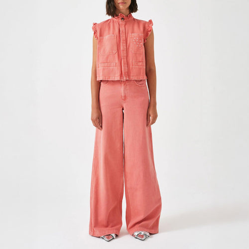 SEVENTY & MOCHI Dear Pablo Waistcoat in Mineral Red