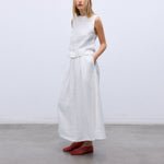 THE NEW SOCIETY Melissa Linen Top in Pure Cloud