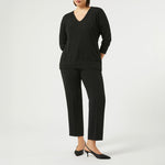 MARINA RINALDI Ravel Triacetate Cady Trousers in Black