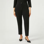 MARINA RINALDI Ravel Triacetate Cady Trousers in Black
