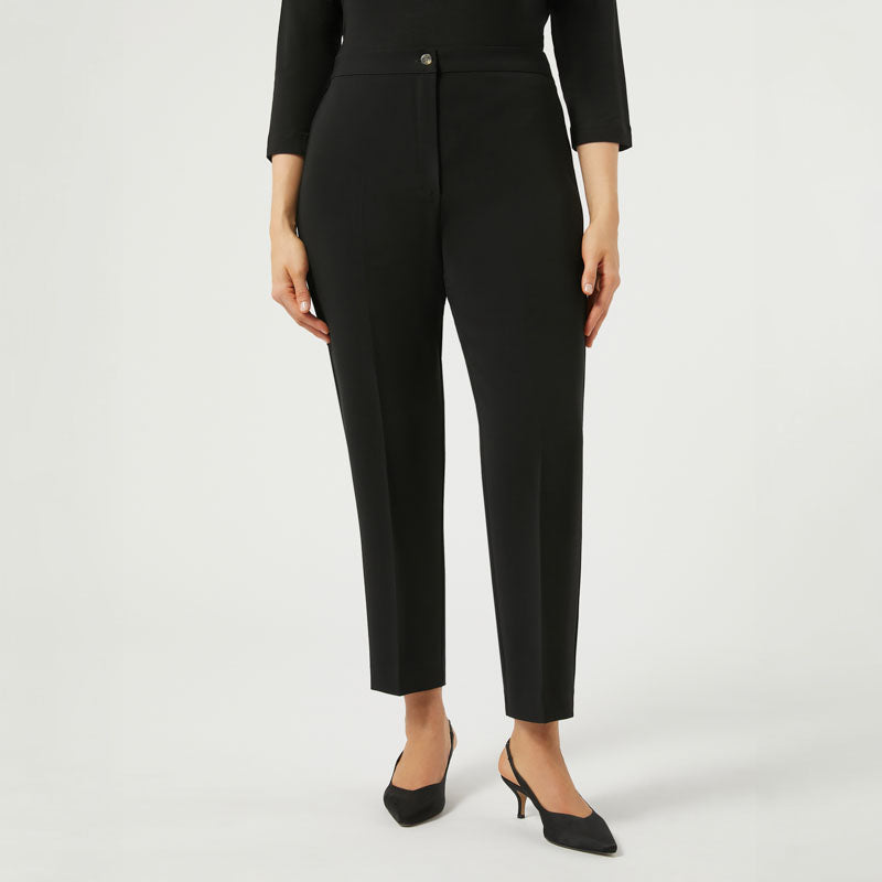 MARINA RINALDI Ravel Triacetate Cady Trousers in Black