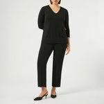 MARINA RINALDI Ravel Triacetate Cady Trousers in Black