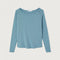AMERICAN VINTAGE Sonoma Boat Neck Long Sleeve T Shirt in Vintage Peacock