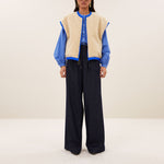 BY-BAR Gio Oversized Reversible Gilet in Kingsblue